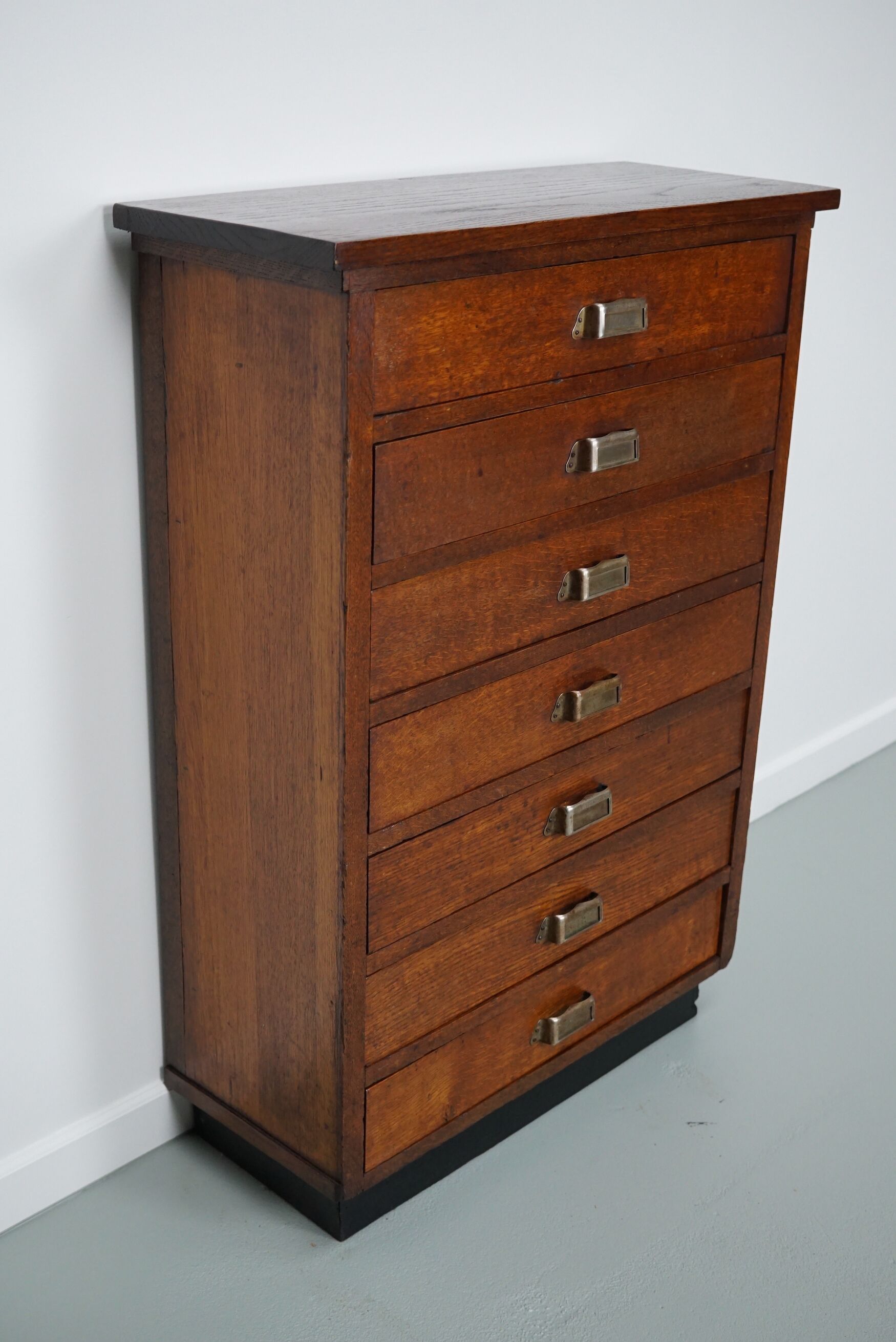 Dutch oak apothecary filing cabinet, 1930s