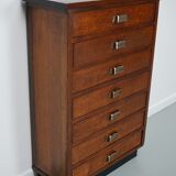 Dutch oak apothecary filing cabinet, 1930s