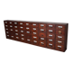 Grand Cabinet d'Apothicaire Antique en Pitch Pine, Belgique, avec Boucliers en Émail, 1900s