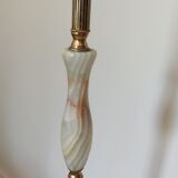 Floor lamp bronze brass lampshade glass paste
