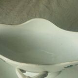 Earthenware gravy boat decorated with Sarreguemines rooster Hamage northern France