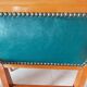 Fauteuils bridges en cuir vert