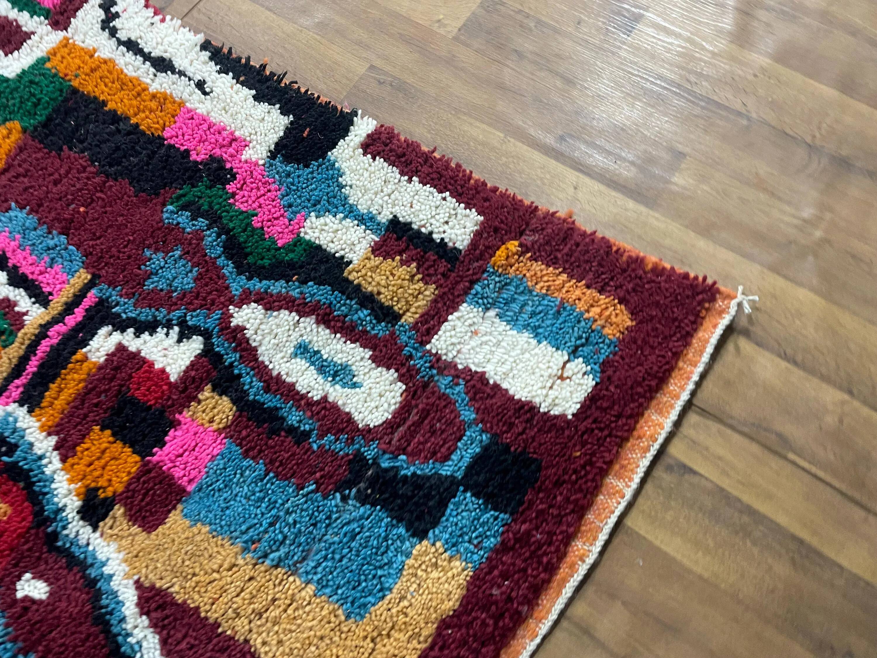 Tapis berbère artisanal fait main 3x2 m