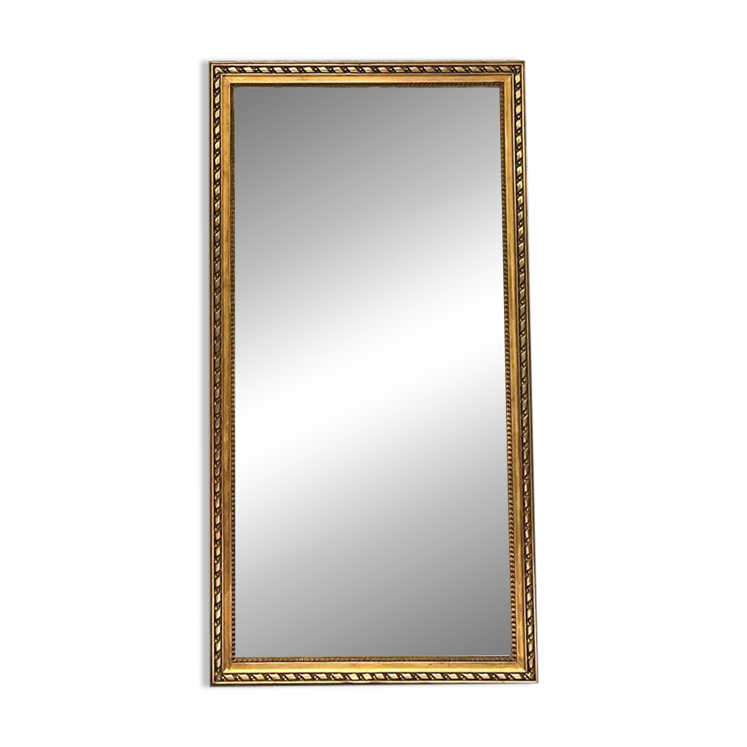 Antique mirror from the 18th century, 166/87.5 cm, copper leaf.