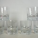 6 heavy crystal whisky glasses JG Durand