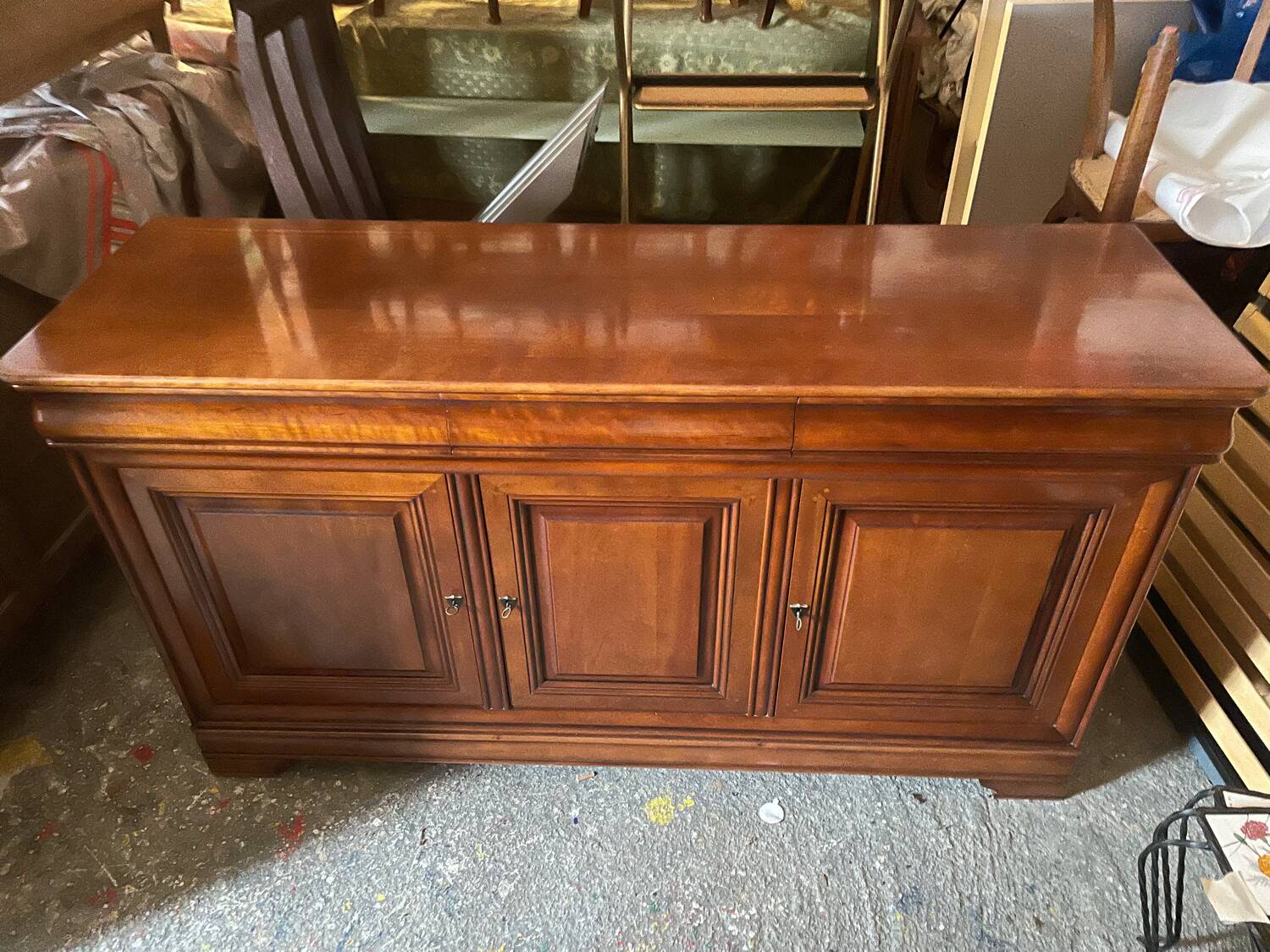Solid cherry wood sideboard