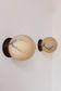Pair of vintage wall lights, brass and "marbled" opaline, France, 1940.