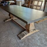 Monastery table with zinc top