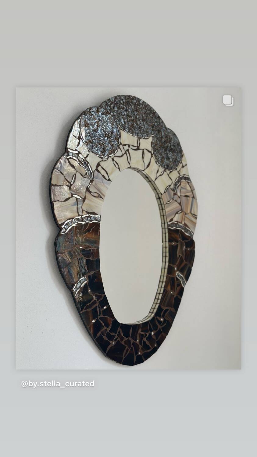 Vintage French mosaic mirror