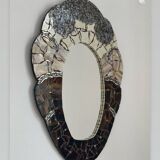 Miroir en mosaïque vintage français
