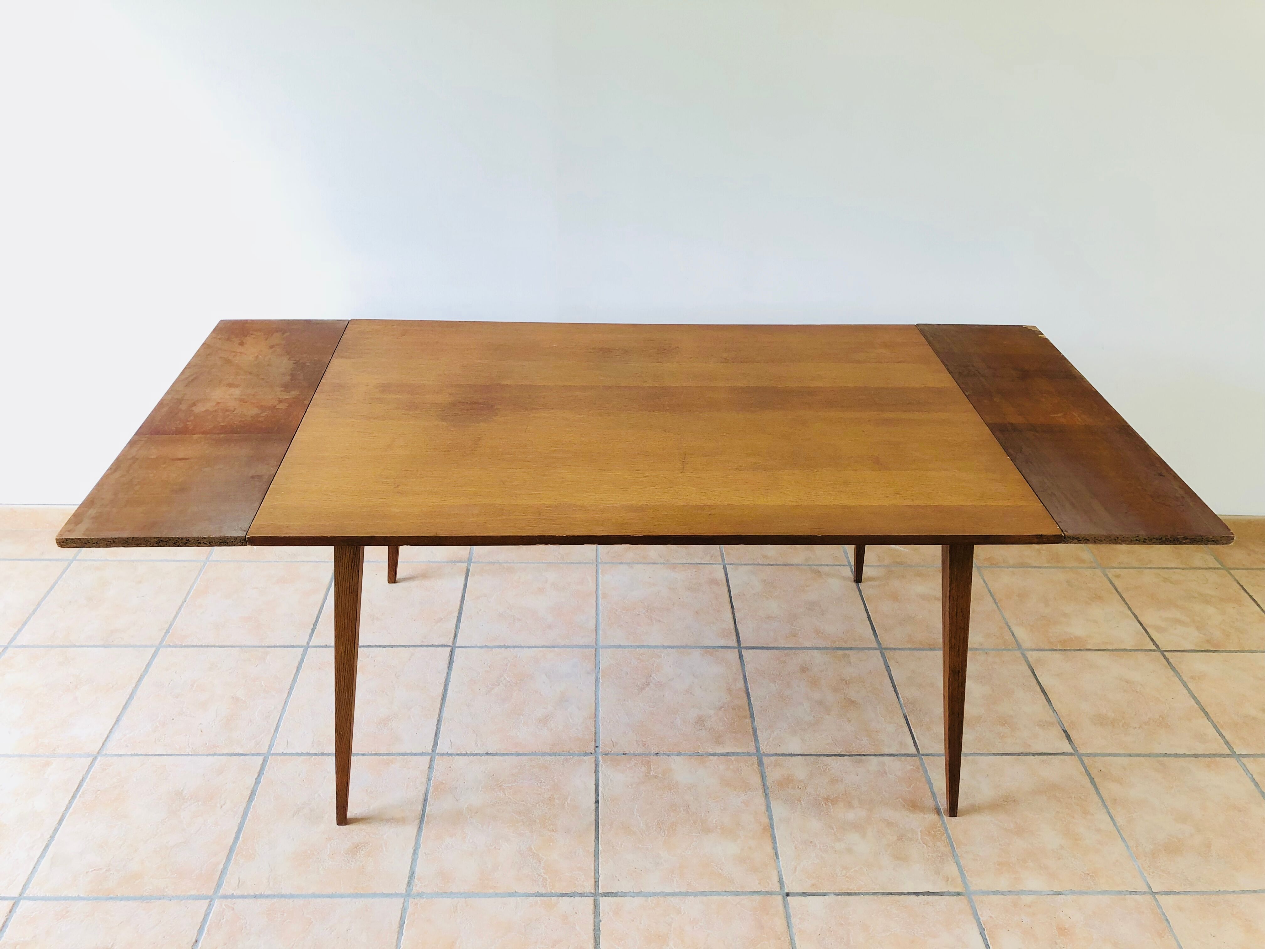 Oak table feet compass with extensions
