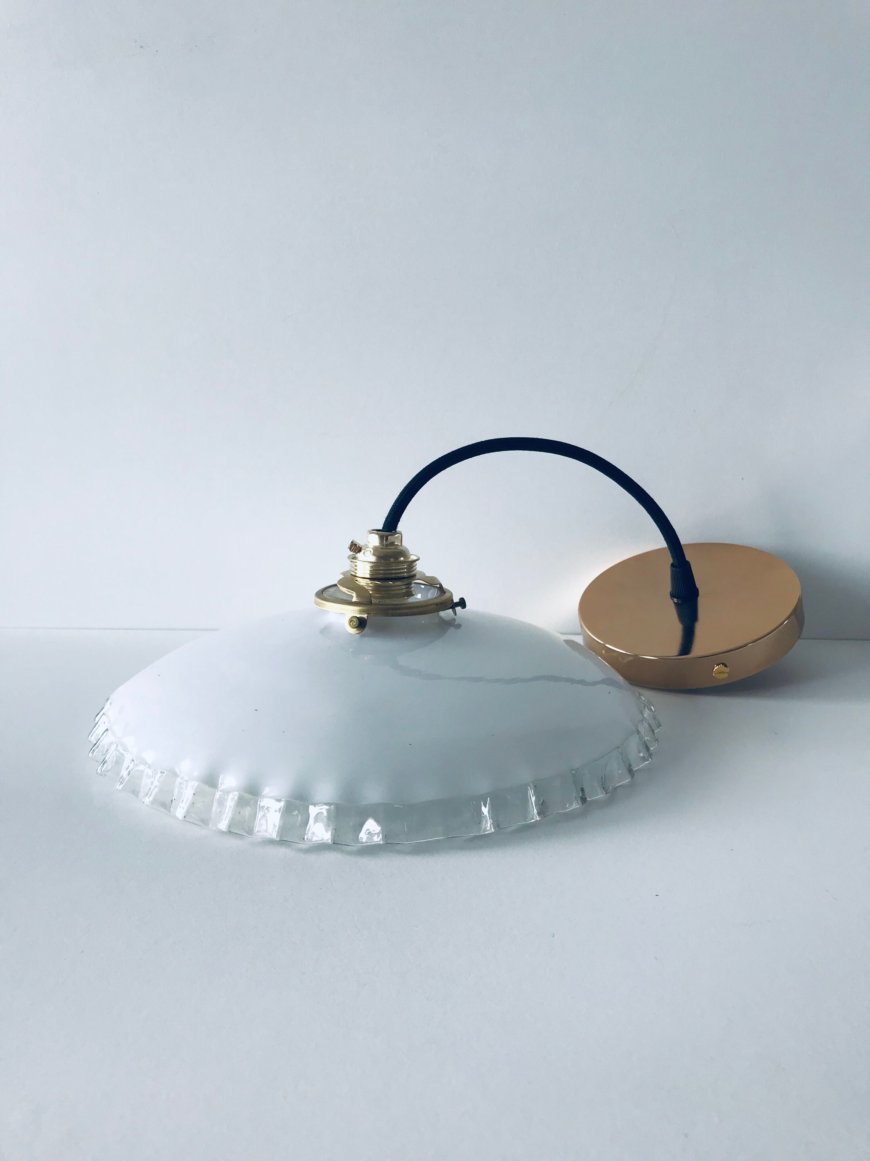 Vintage glass hanging lamp