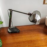 Lovely desk lamp with marble base and art deco metal base