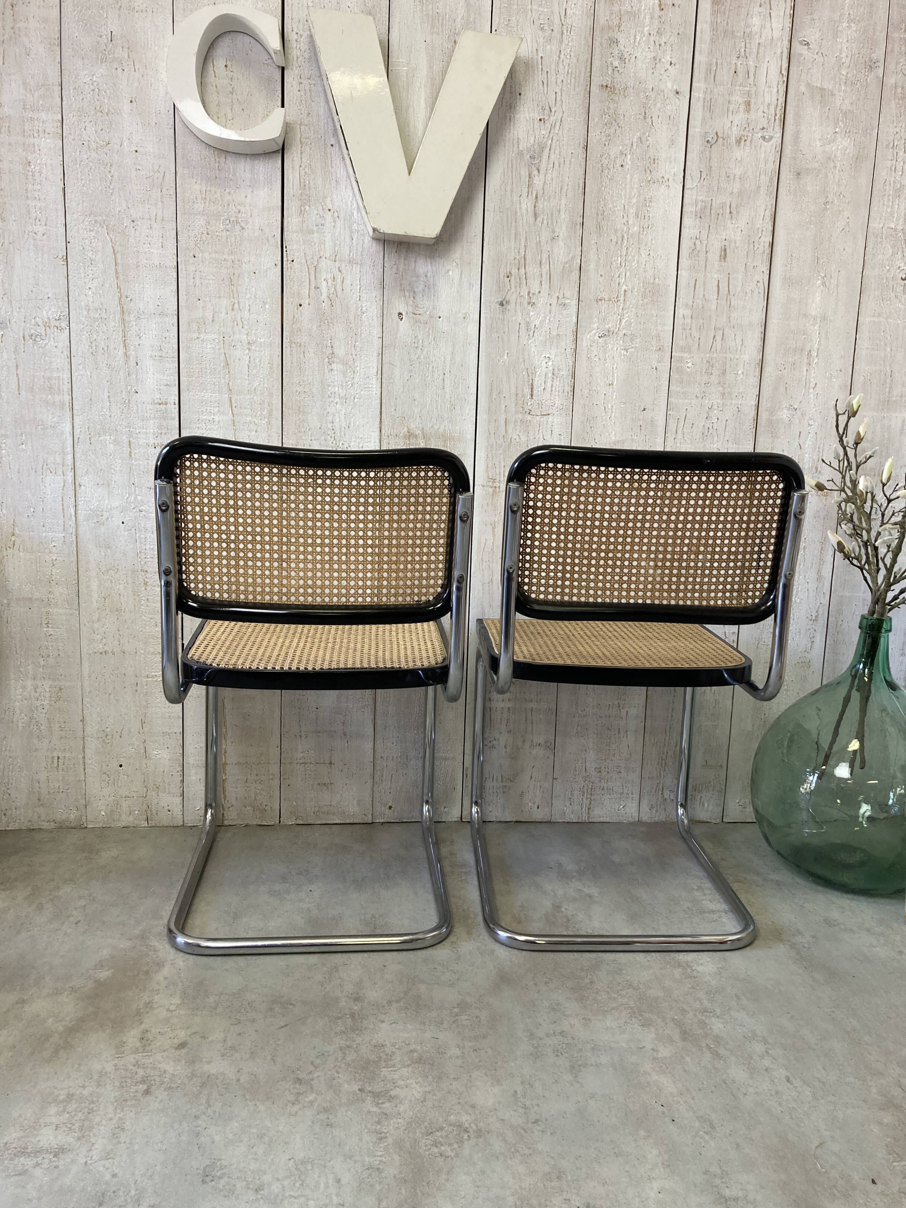 Pair of B32 chairs by Marcel Breuer