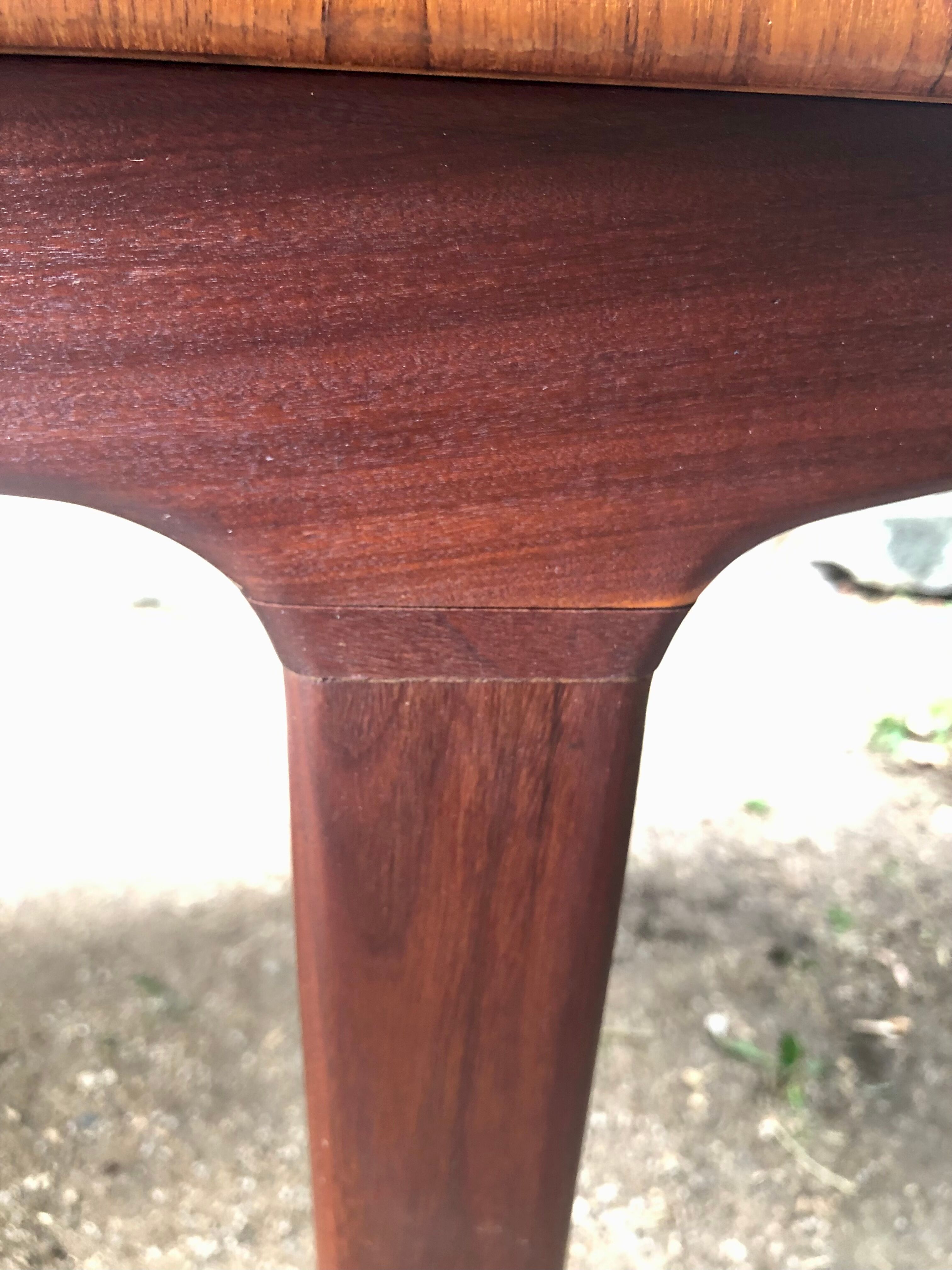 Teak table and exotic wood made in France