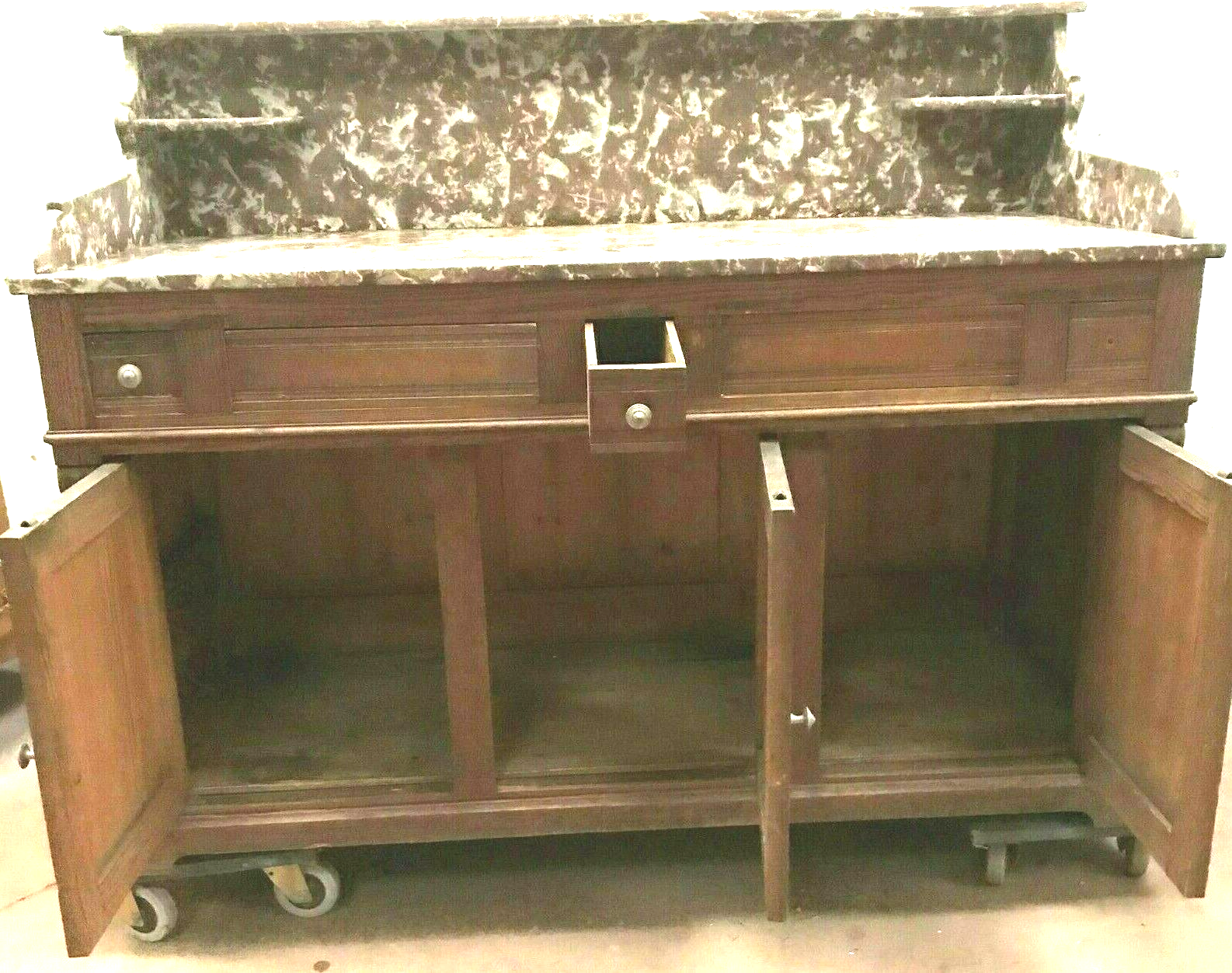 20th century solid fir washbasin unit