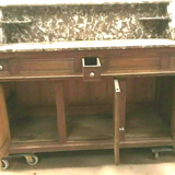 Meuble lavabo en sapin massif XX siècle