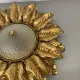 Large 55 cm golden 'florentine theatre' ceiling light by banci, florence, italy, 1970