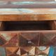 Meuble d'appoint en bois coloré ancien