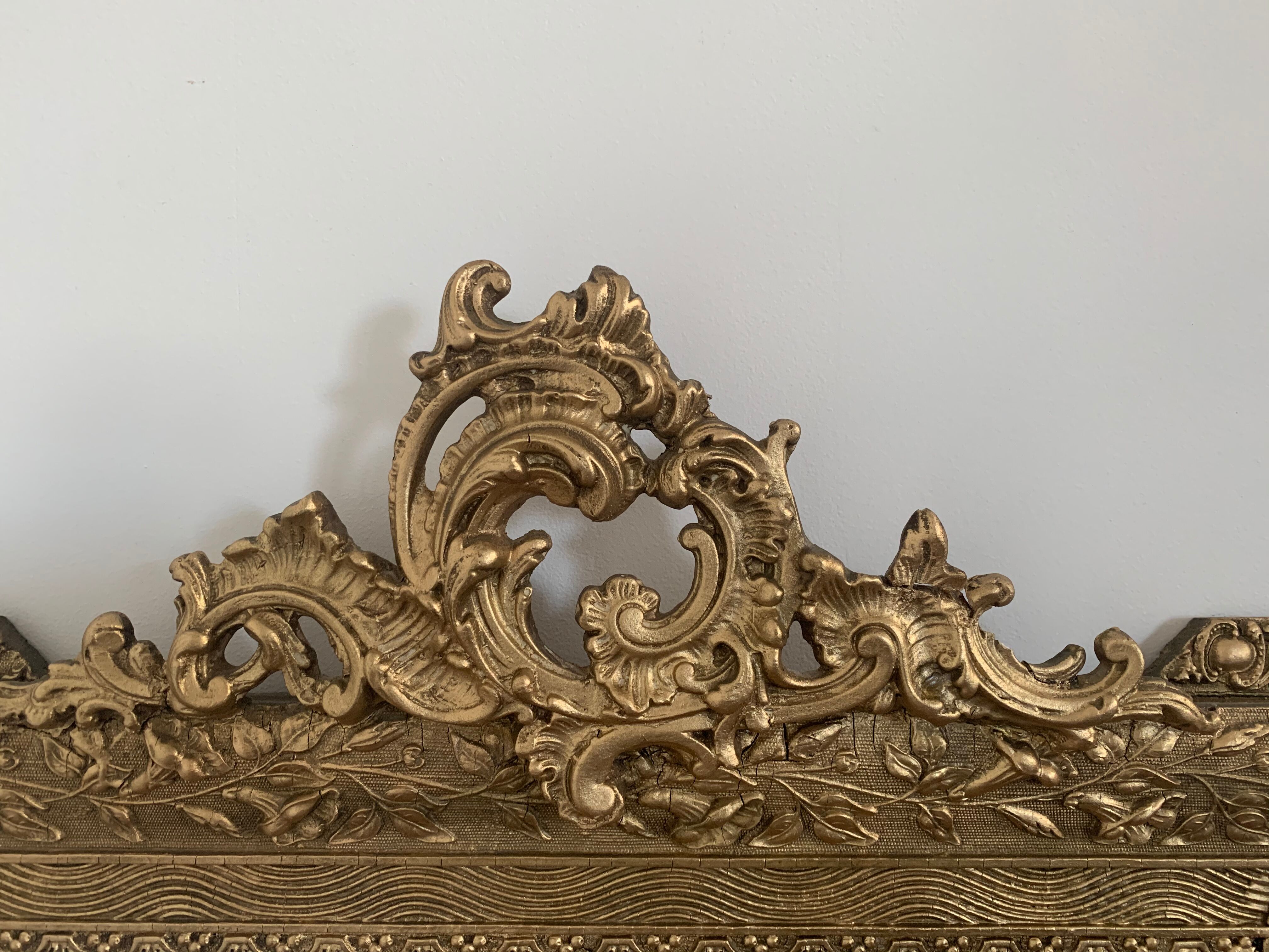 Napoleon III mirror with pediment - 92x63cm