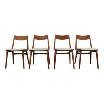 Alfred Christensen Danish Teak "Boomerang" Chairs Set of 4