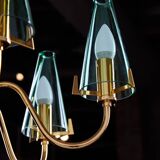 Italian Glass Chandelier, 1980s (MK9505)