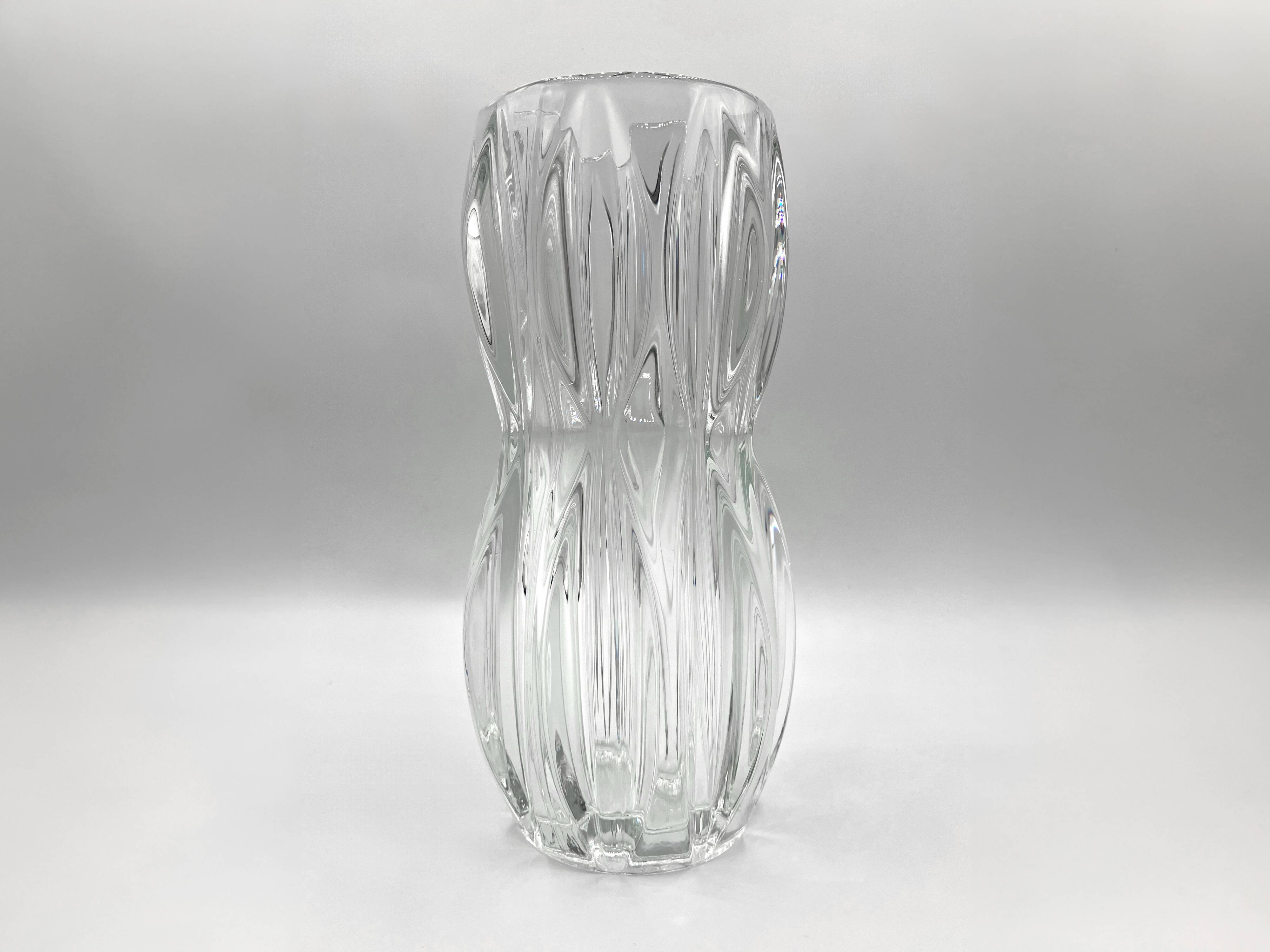 Sklo union vase • rosice glassware • design jan schmid • 1960 • pressed glass