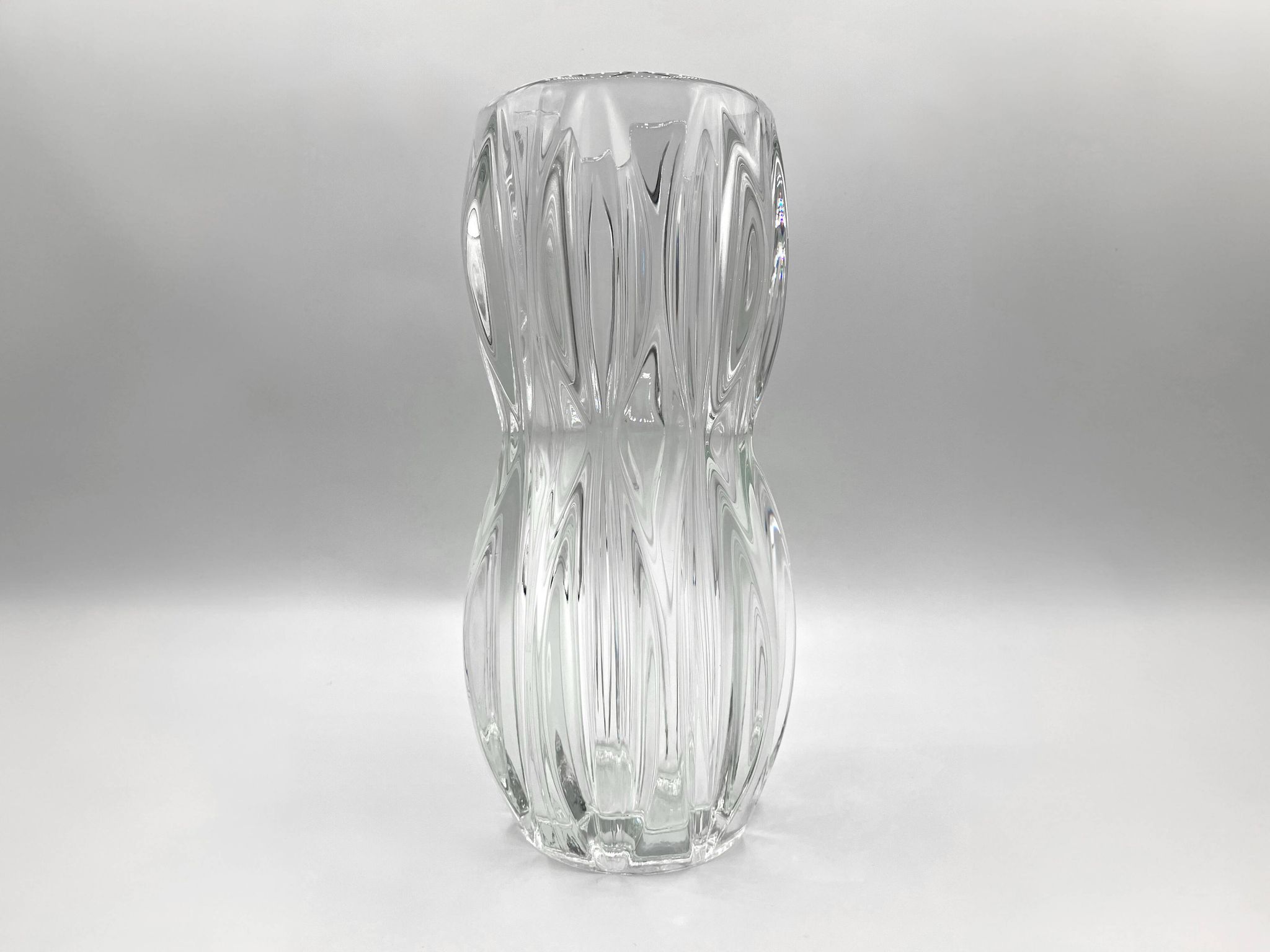 Sklo union vase • rosice glassware • design jan schmid • 1960 • pressed glass