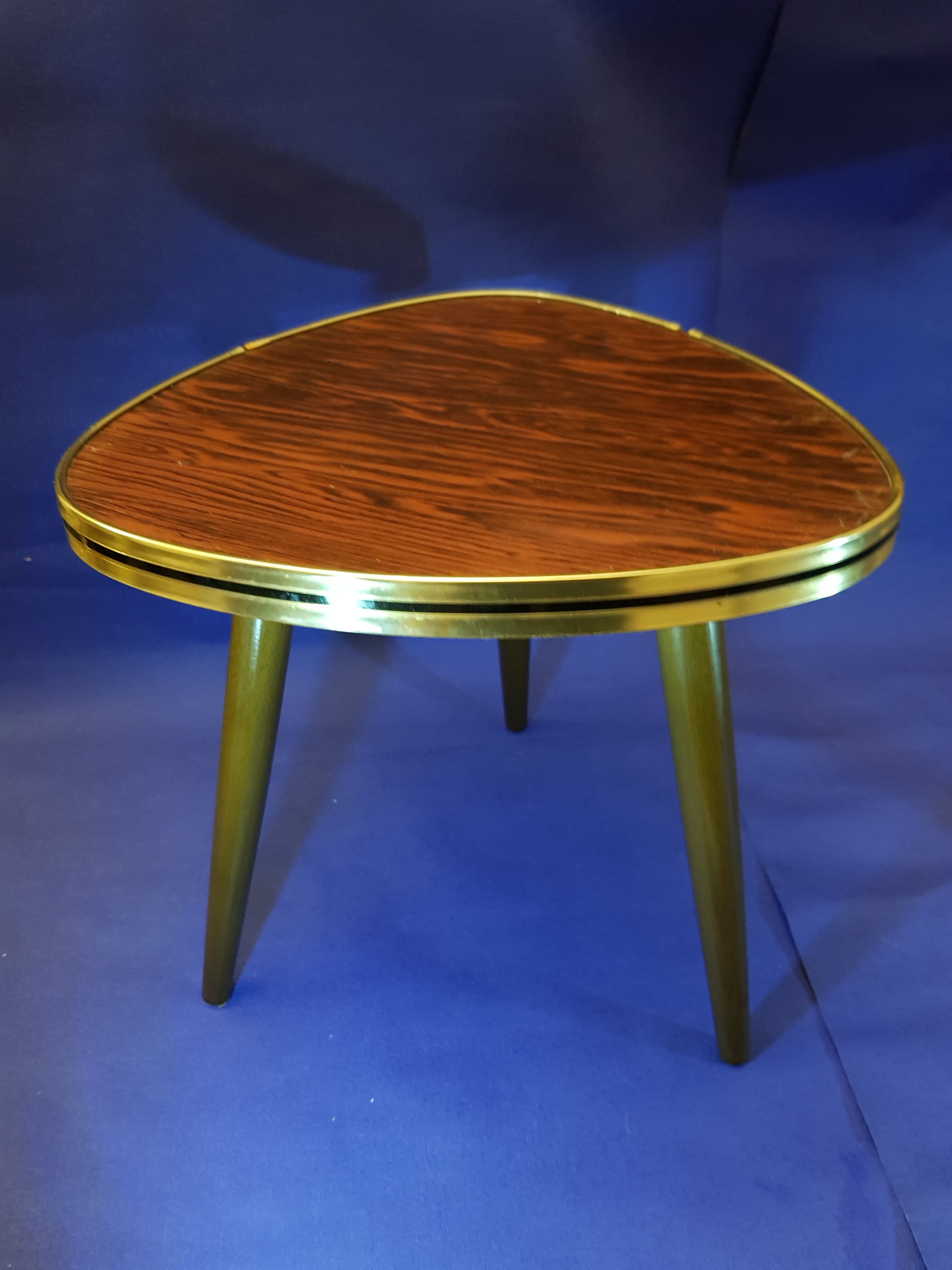 2 vintage 1970s tripod tables