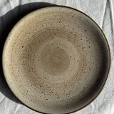 Set of 6 vintage brown stoneware dessert plates D21