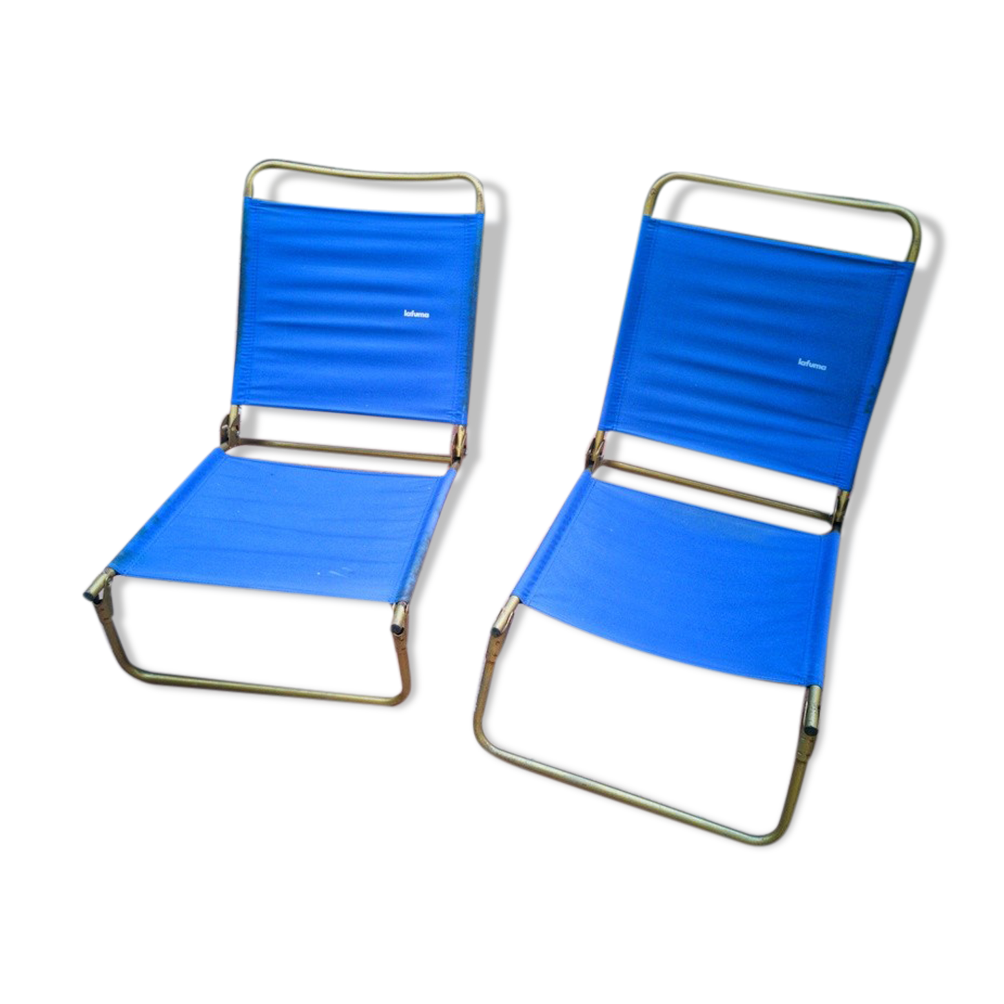 Pair of folding armchairs from plage lafuma