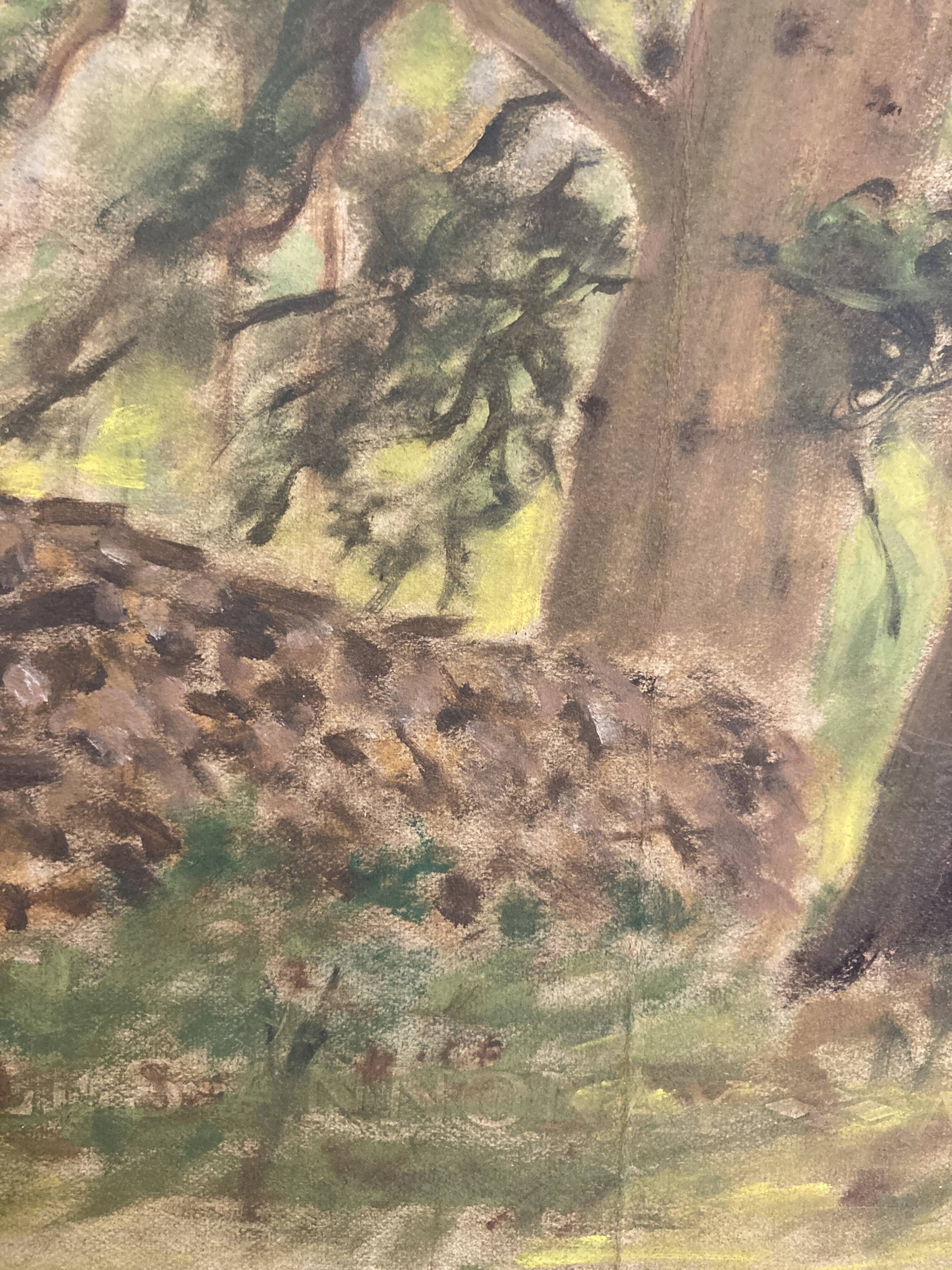 Vintage landscape painting