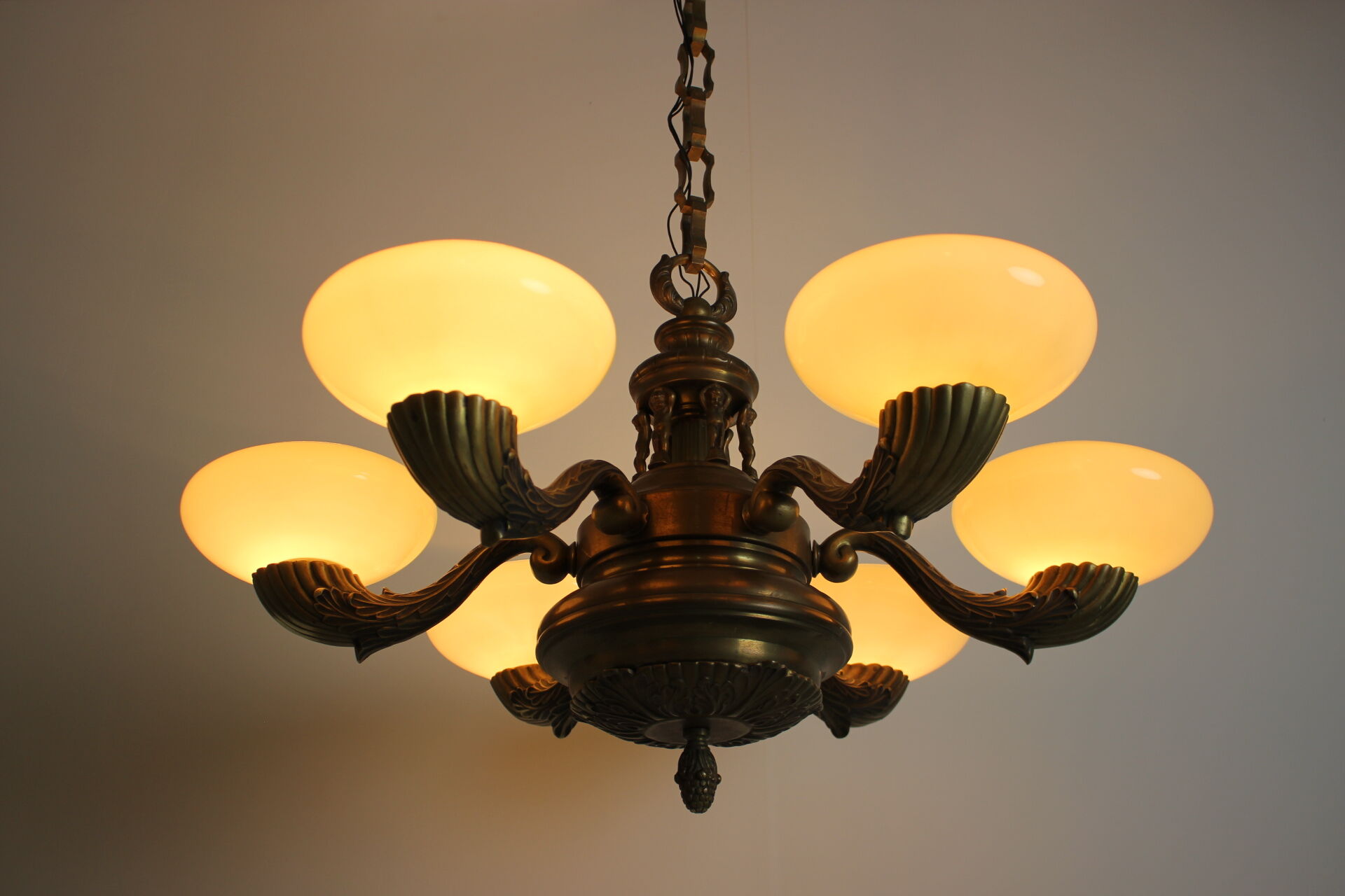 Large Brass Chandelier, circa 1900