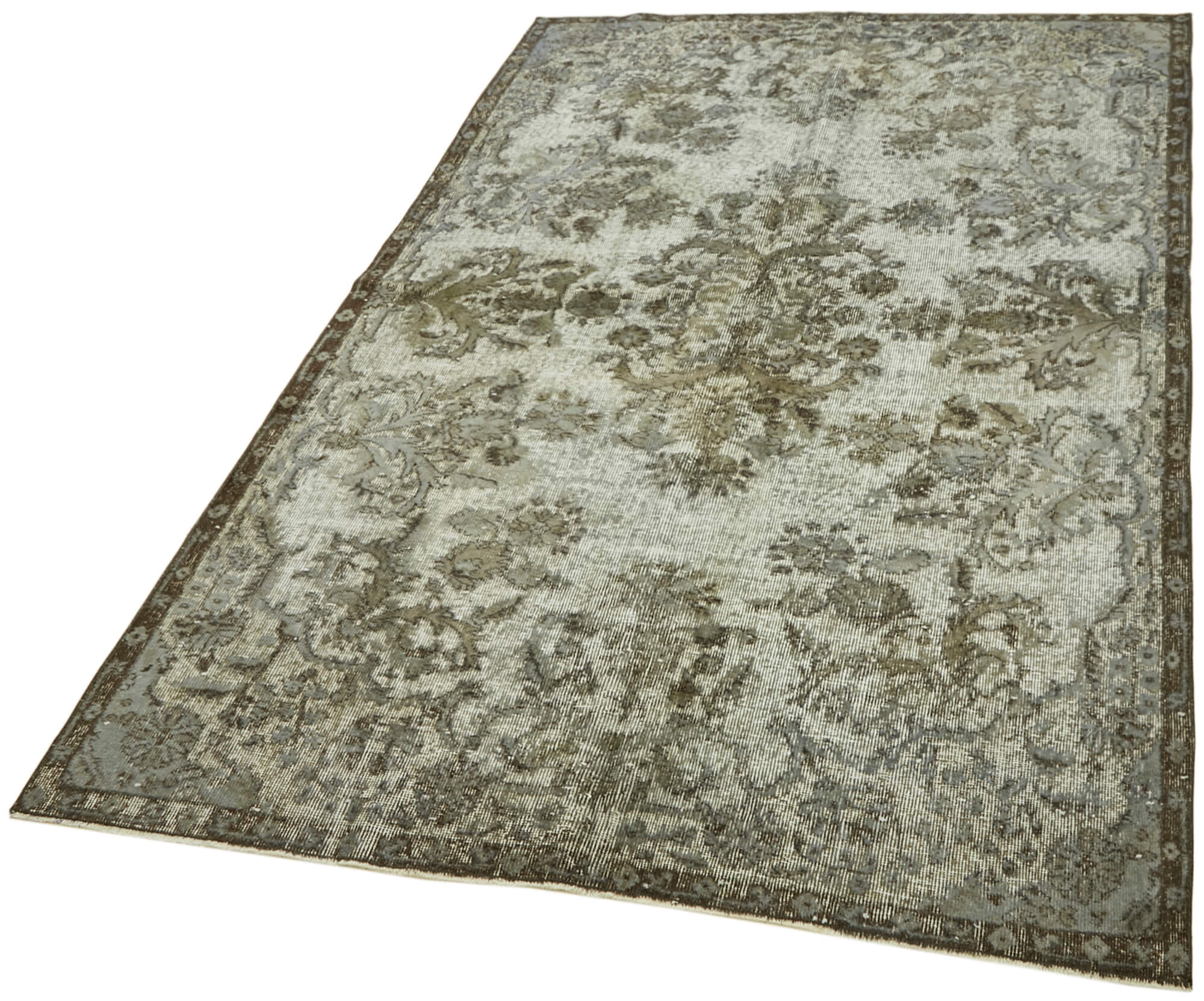 Hand-knotted vintage oriental, grey rug, 1980s, 167x254 cm