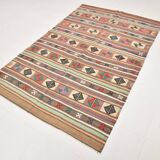 5x7 Turkish Persian Kilim Rug, Wool Area Rug, Ruuged Carpet, 146x224Cm