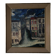 Oil on panel by Mick depicting a street at night 1965