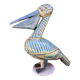 Pelican sculpture in cloisonné enamel ceramic by Émile Masson circa 1960