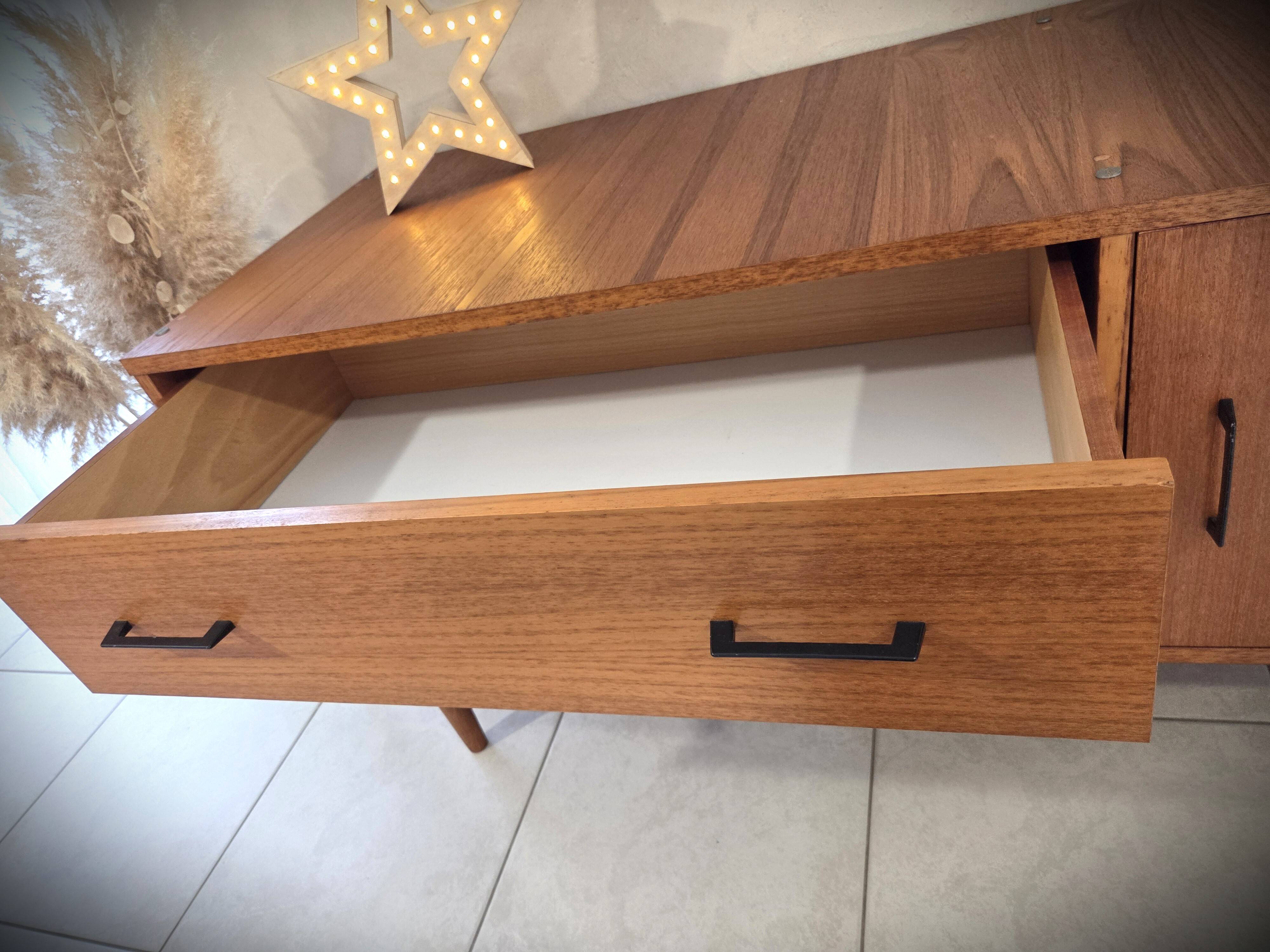 Low Scandinavian design sideboard in teak