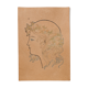 Original old drawing art nouveau portrait of a woman
