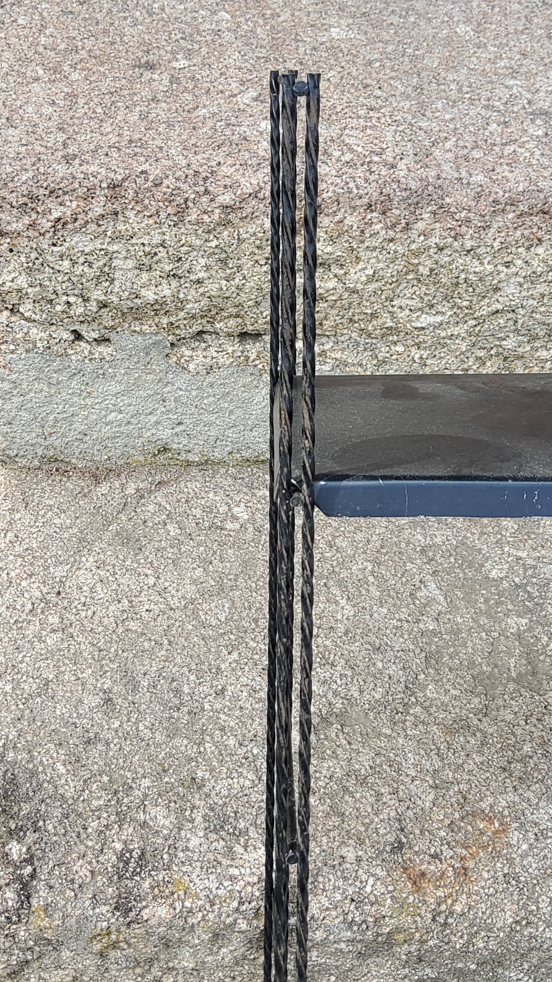 Vintage string wall shelf from the 60s in metal