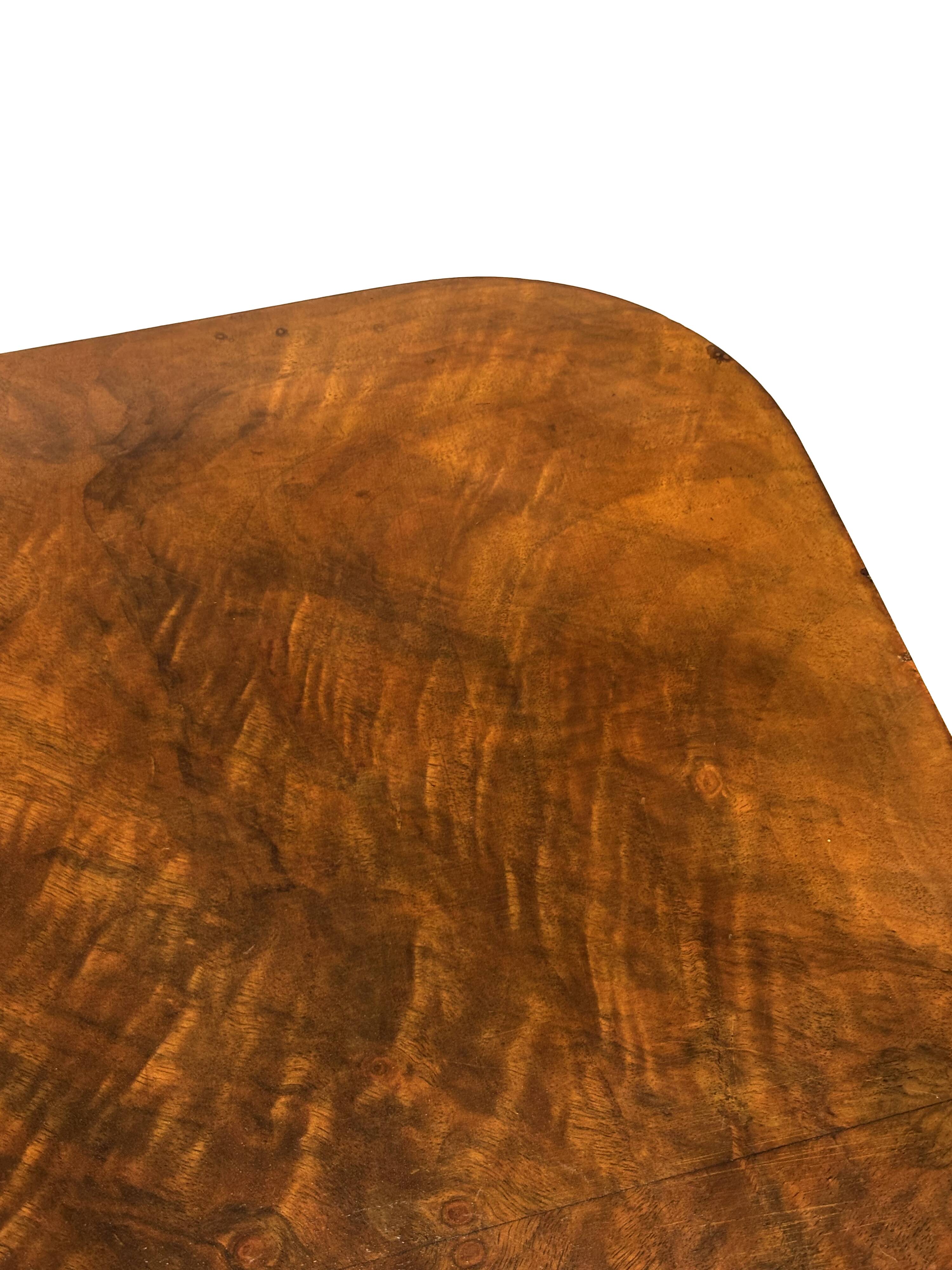 Art Deco side table walnut wood design 30's