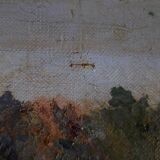 Ancient painting "The Lord's House" landscape signed