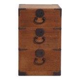 Petit tansu japonais à trois tiroirs – Période Meiji (c.1890–1926)