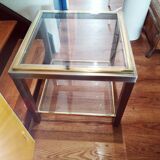 Belgo Chrom brass side table, 1980