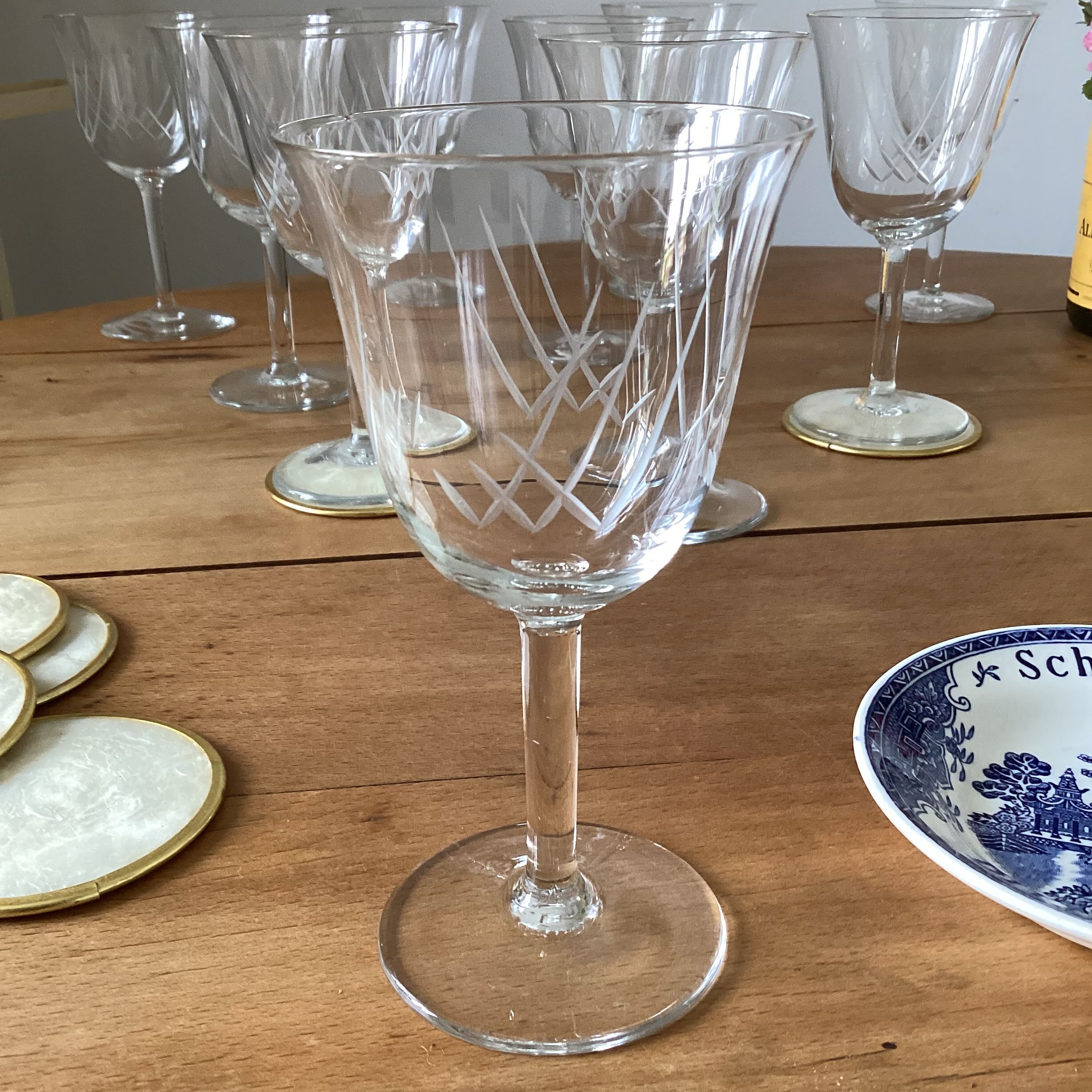10 wine glasses 50s