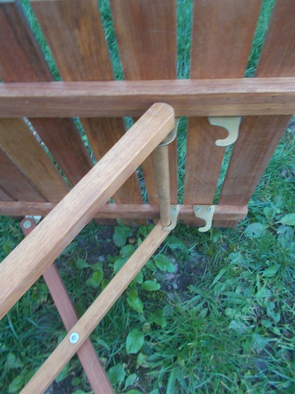Wooden slatted side table