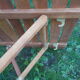 Wooden slatted side table