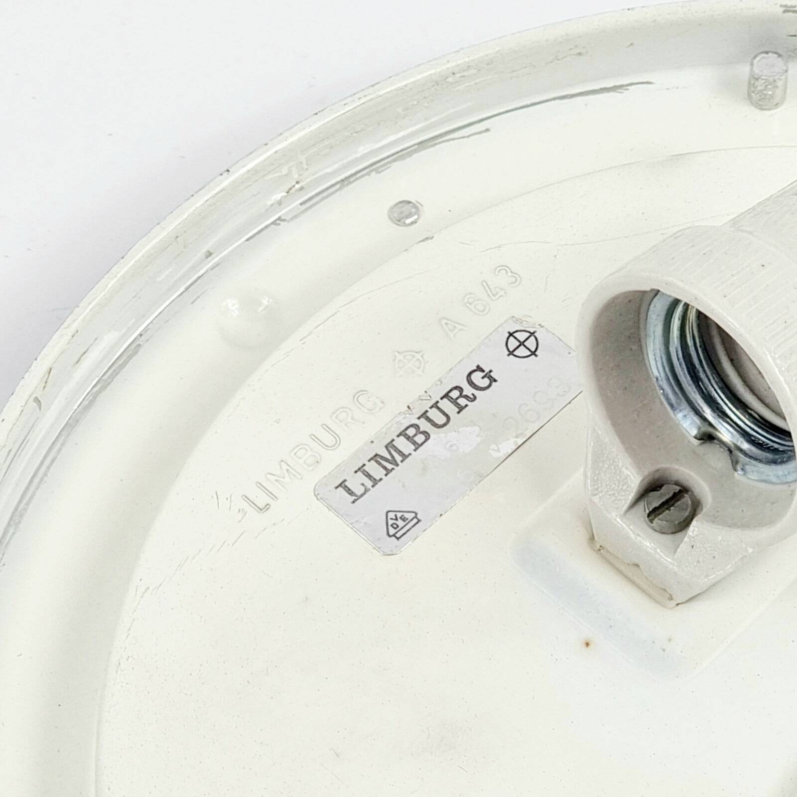 Grand plafonnier en verre du milieu du siècle de Limburg, Allemagne, années 1960.