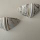 Pair of vintage marbled and gilded porcelain sconces, France 1970