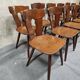 Lot de 12 chaises  bistrot vintage 1960